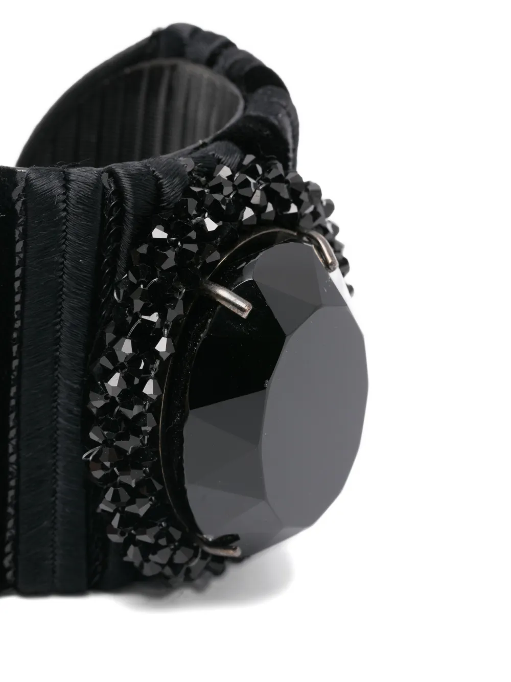GIORGIO ARMANI Pre-owned 1990s Embellished Bracelet In Black