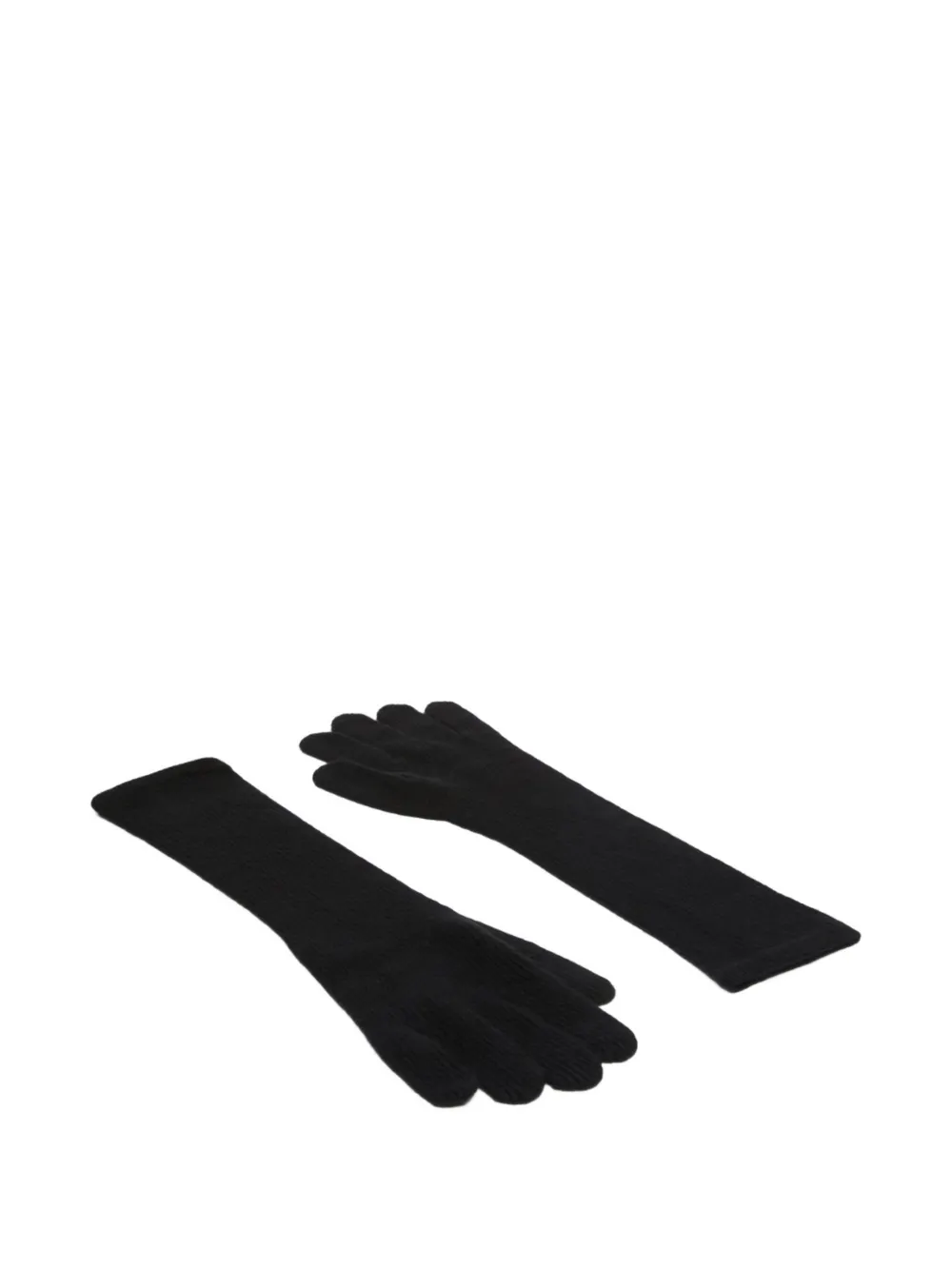 Max Mara ribbed gloves - Zwart