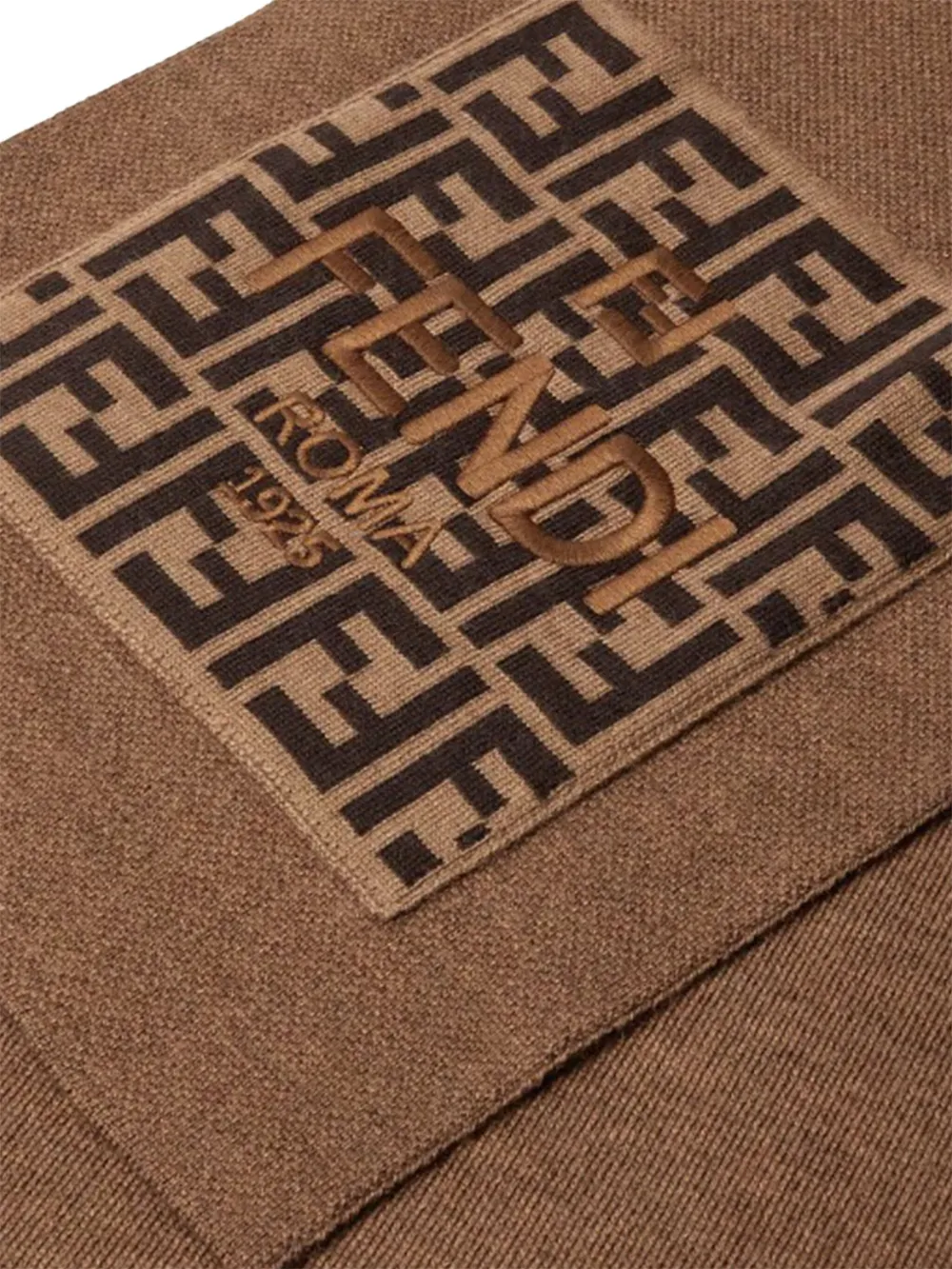 Fendi Kids Sjaal met geborduurd logo Bruin