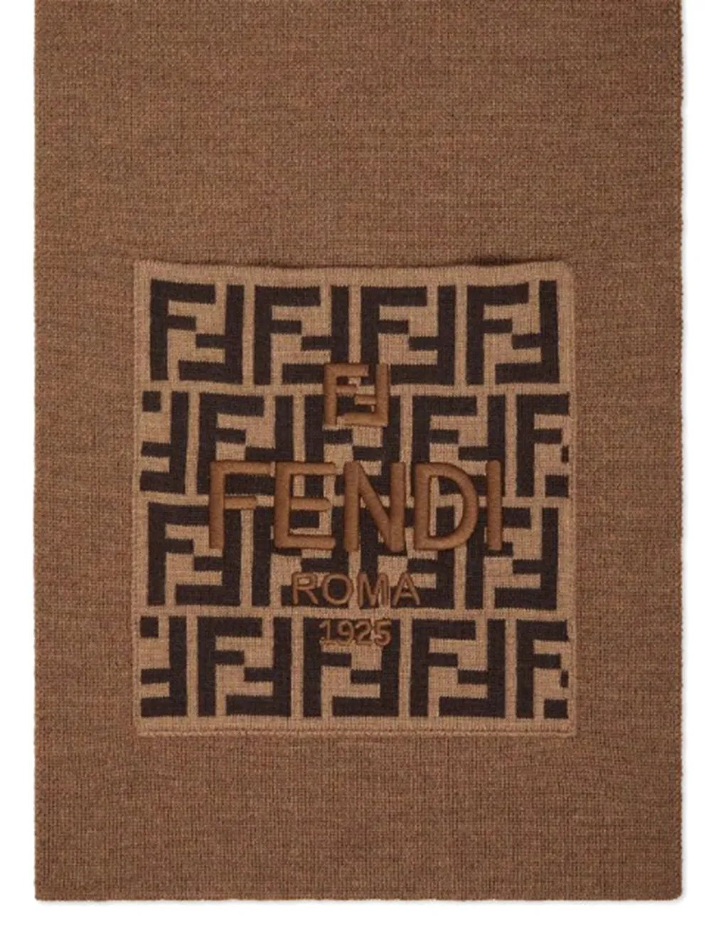 Fendi Kids Sjaal met geborduurd logo Bruin