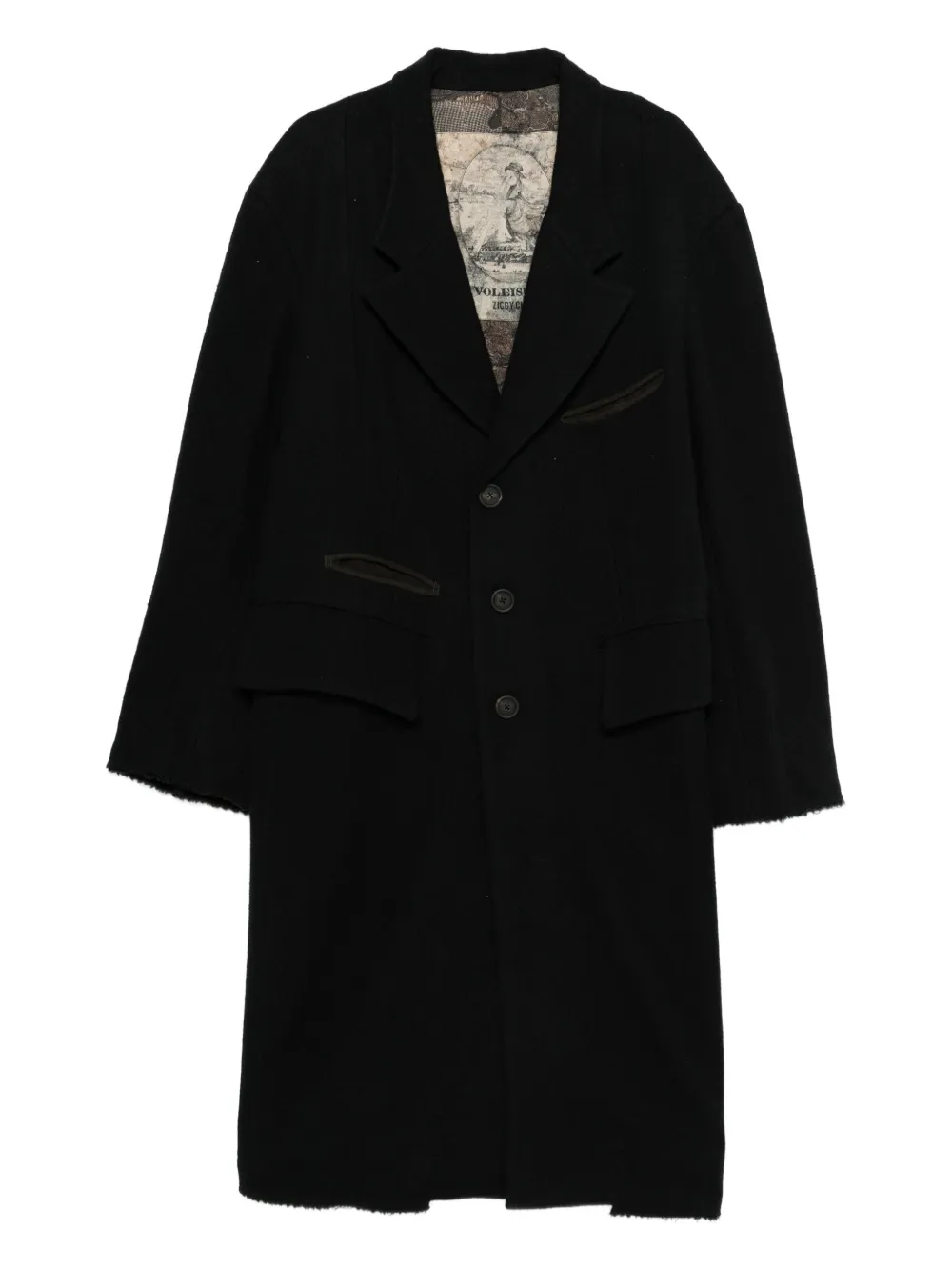 Ziggy Chen single-breasted coat | Black | Image 1