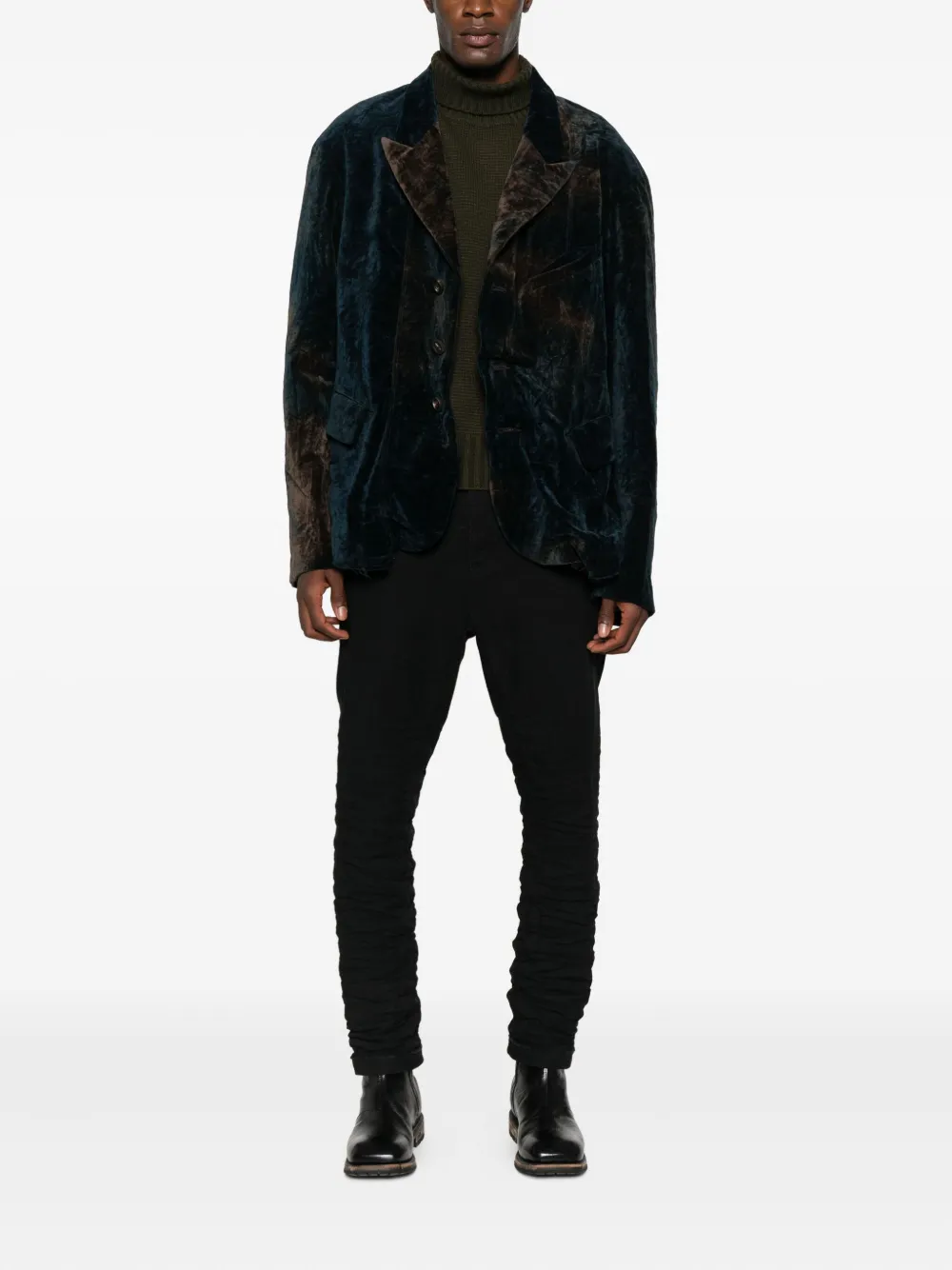 Ziggy Chen gathered velvet blazer | Blazers | Image 2