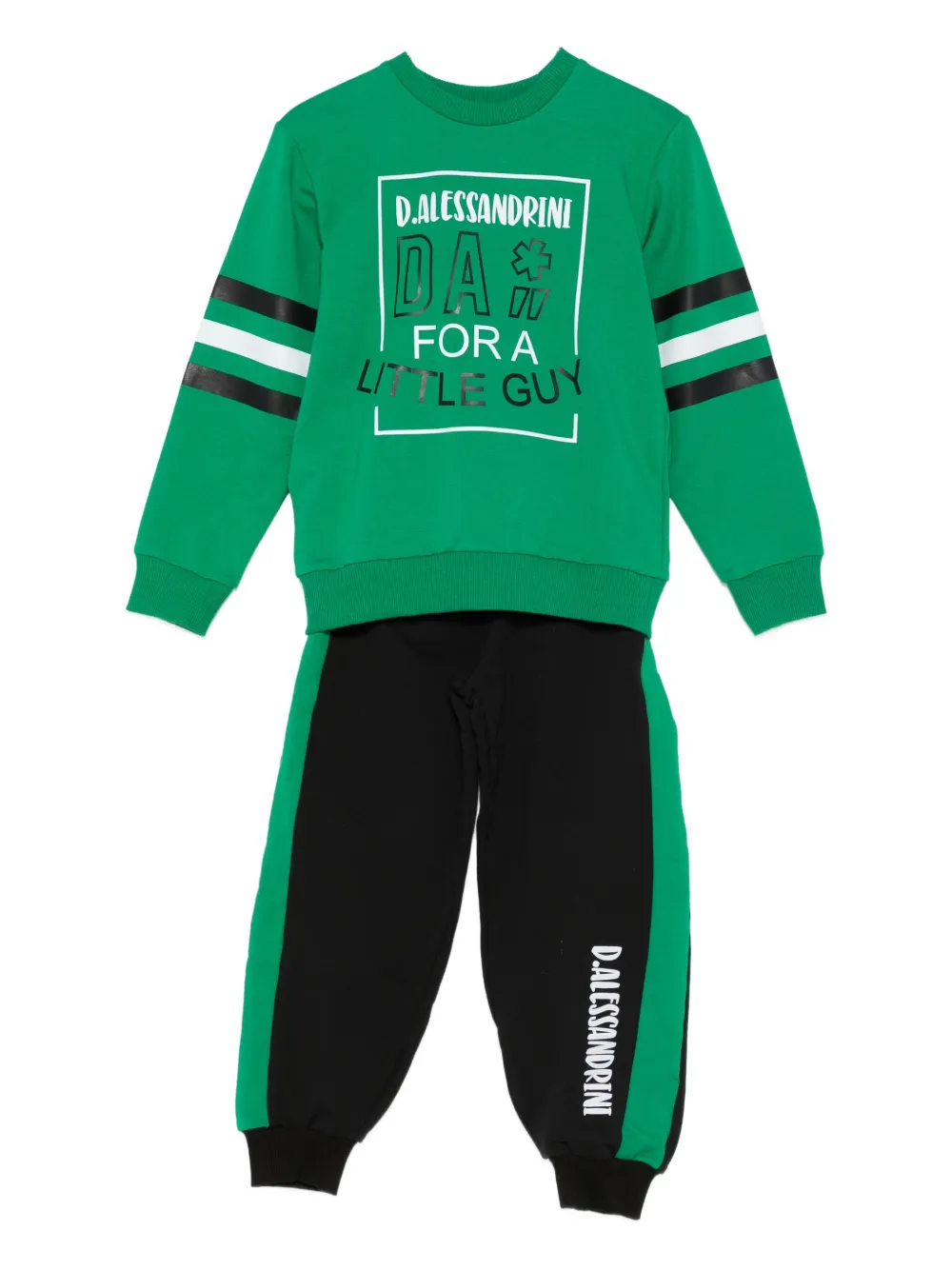 Daniele Alessandrini Kids striped tracksuit | Green | Image 1