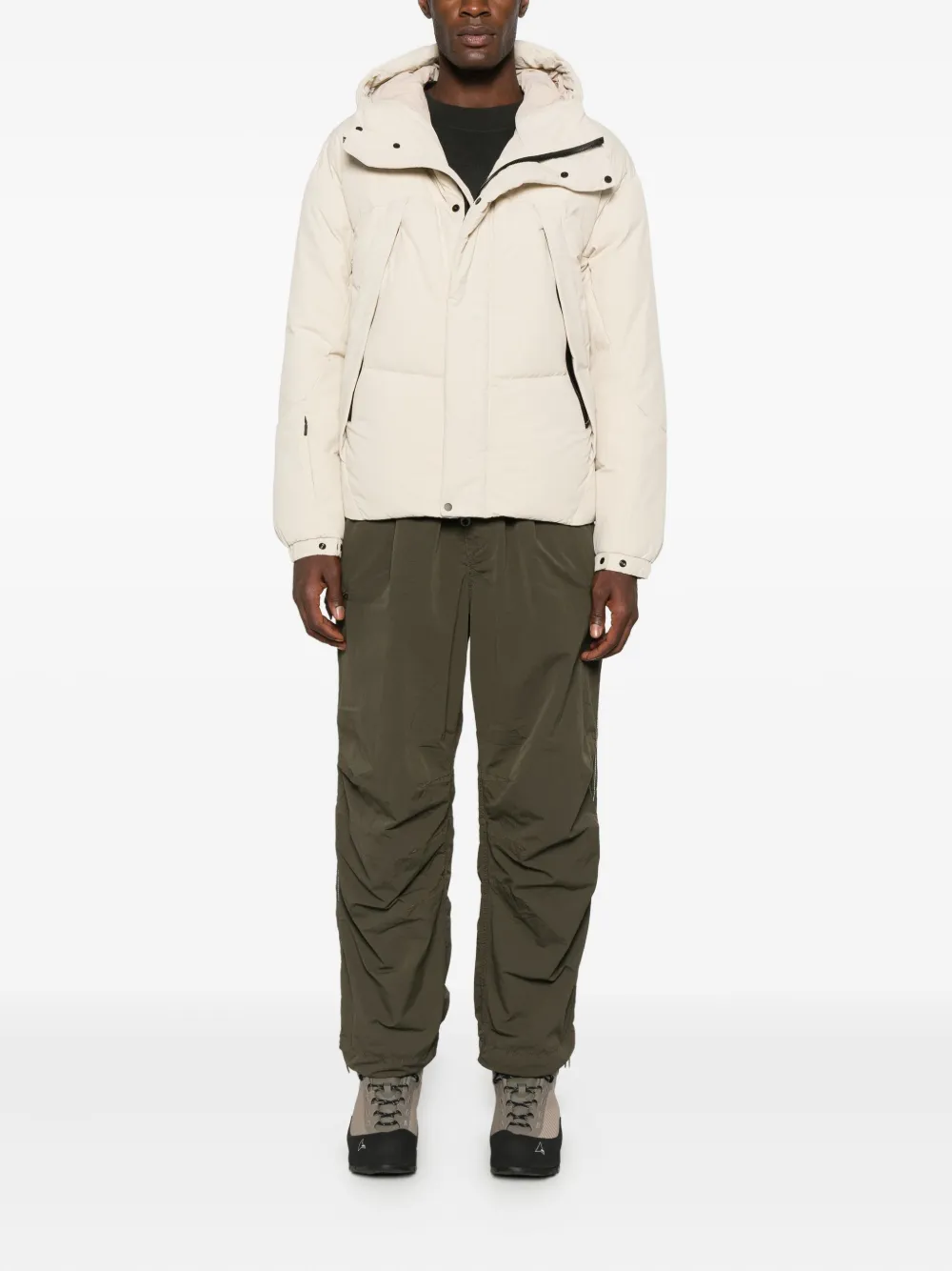 JG1 padded hooded coat - Beige