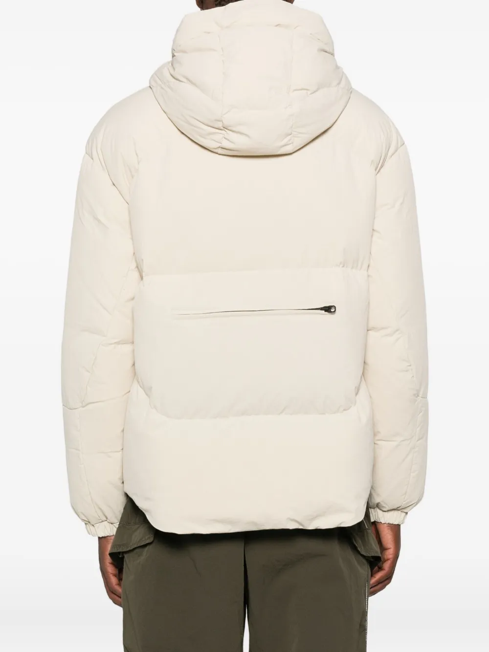 Jg1 Padded Hooded Coat In Neutral