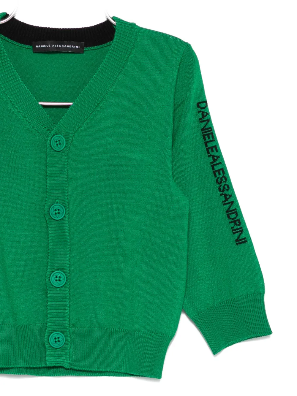Daniele Alessandrini Wool Cardigan In Green
