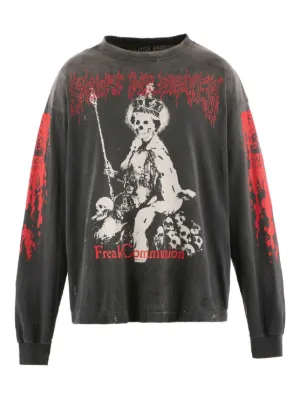 SAINT MXXXXXX KLF long-sleeve T-shirt | Black | FARFETCH