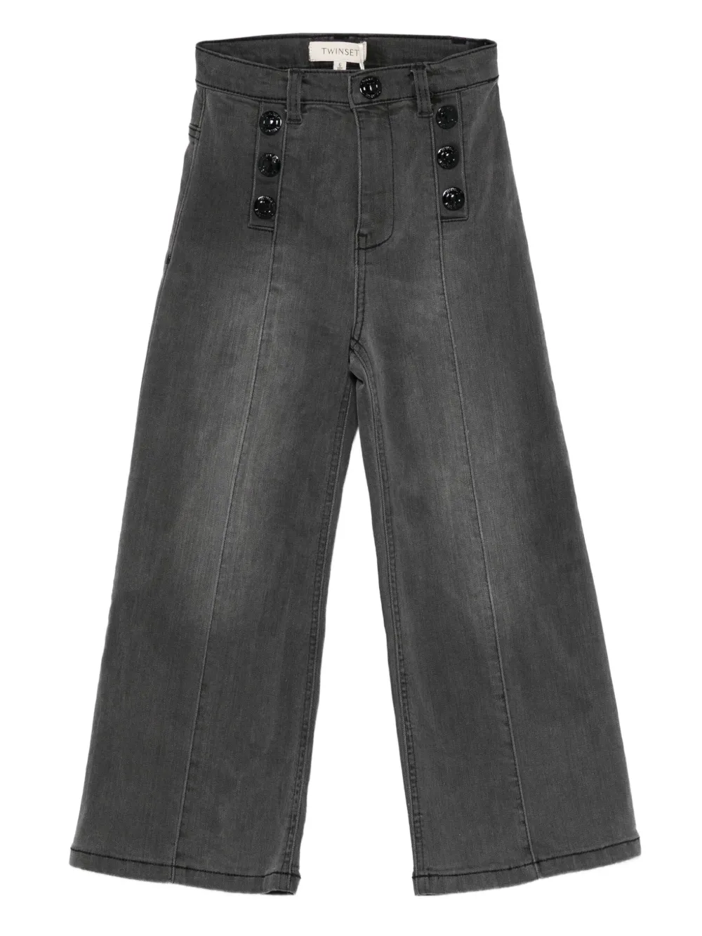 TWINSET Kids button-embellished jeans - Nero