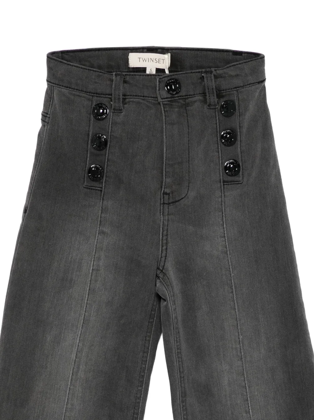 TWINSET Kids Jeans verfraaid met knopen Zwart
