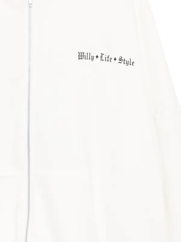 Willy Chavarria ジップアップ パーカー | ホワイト | FARFETCH JP