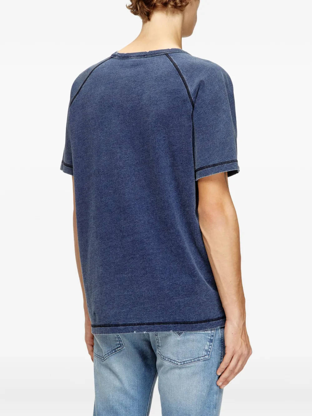 Diesel T-ADJIND-NEW T-shirt Blauw