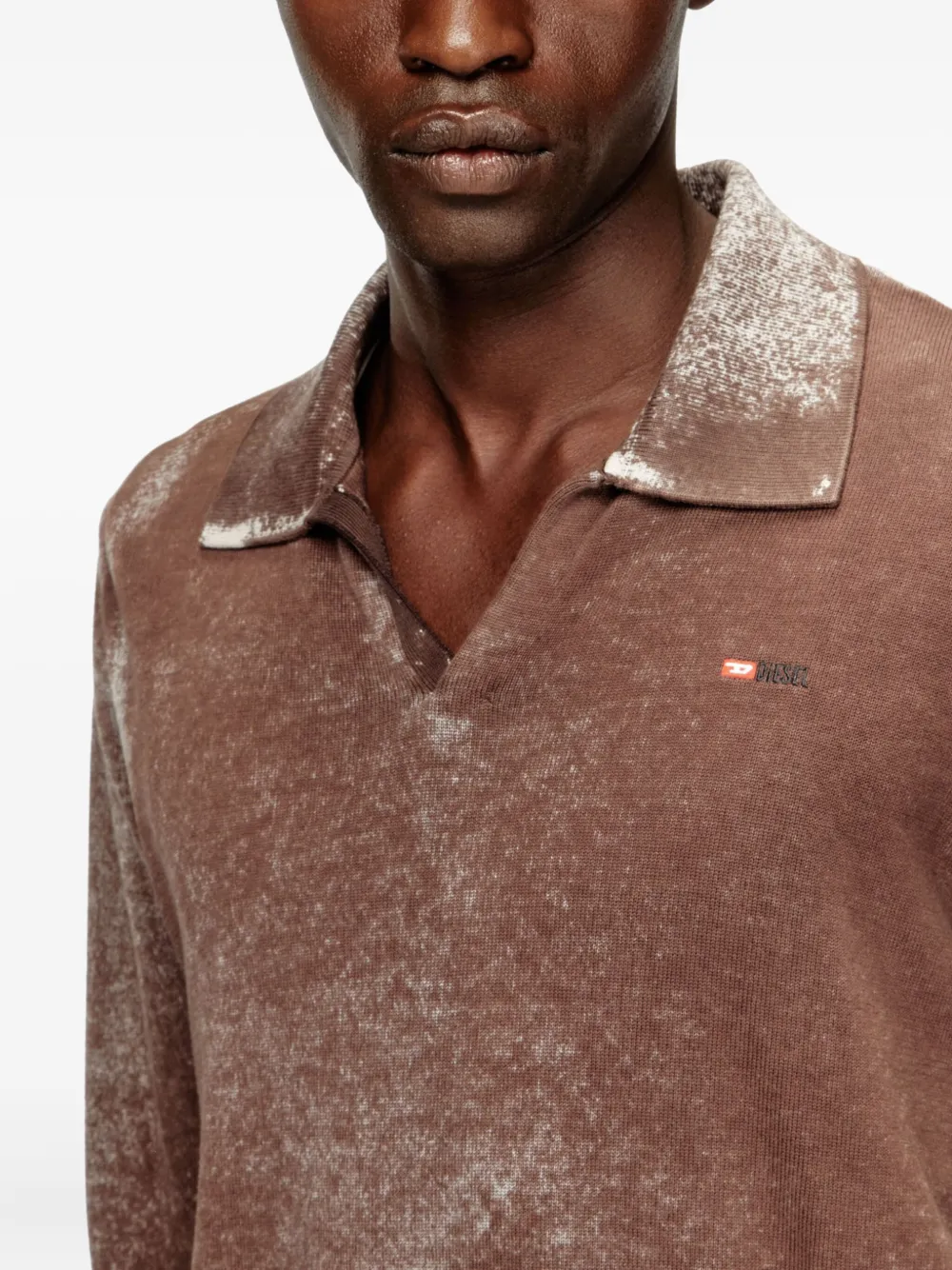 Diesel K-Lawrence trui met kraag Bruin