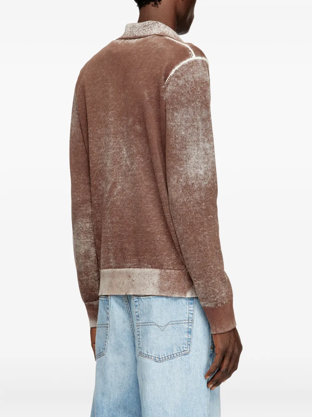 Diesel K-Lawrence trui met kraag Bruin