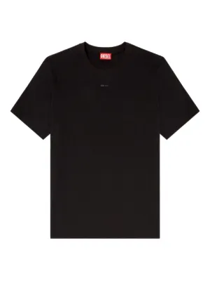DIESEL dieselcore Tシャツ ブラック Men's T-shirt with maxi oval D embroidery | Black | Diesel