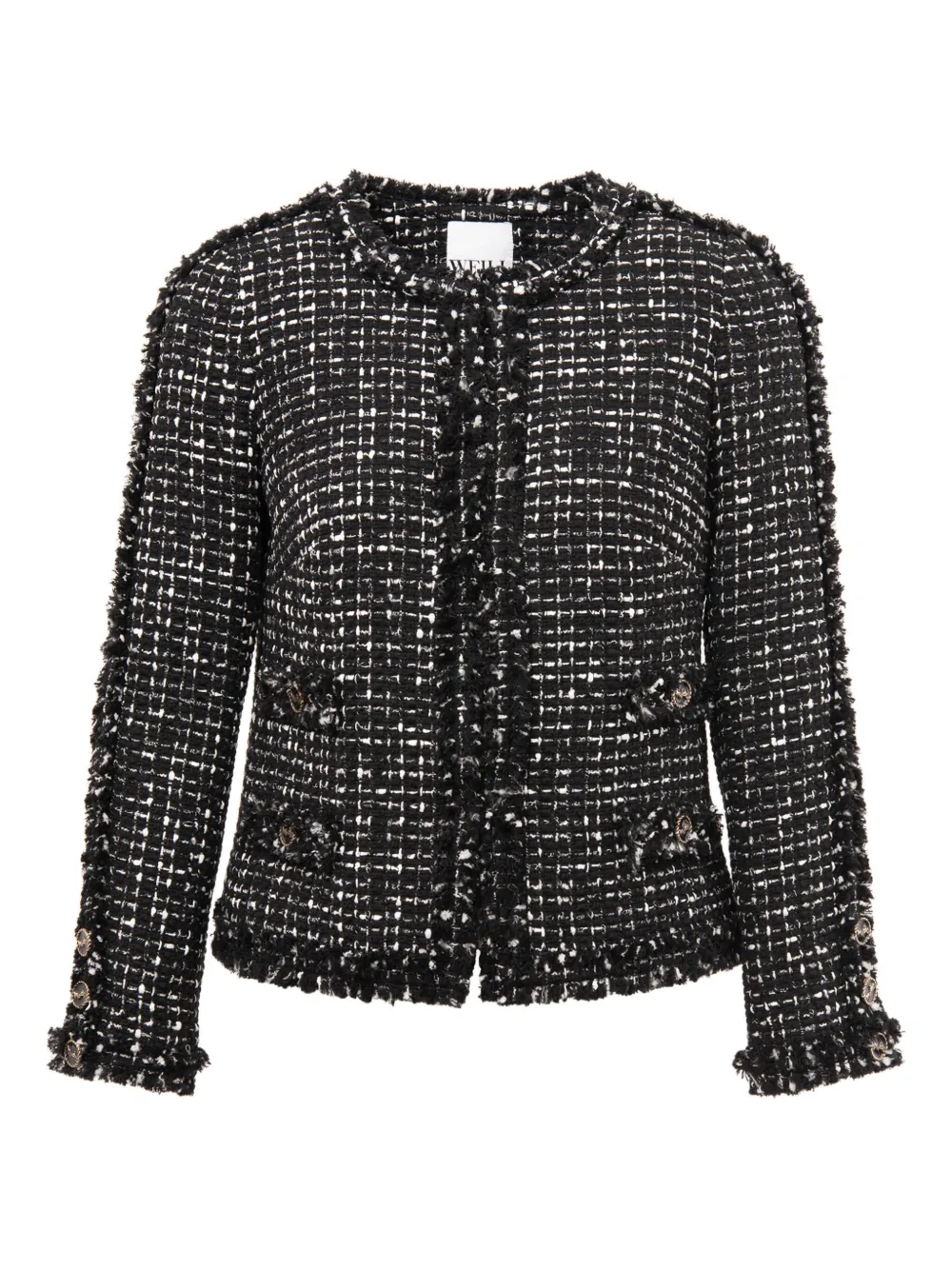 WEILL PARIS fringed tweed jacket | Black | Image 1