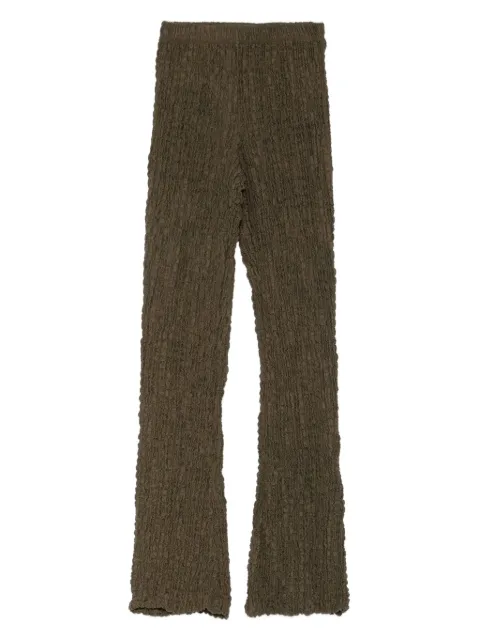 Song For The Mute seersucker-texture trousers