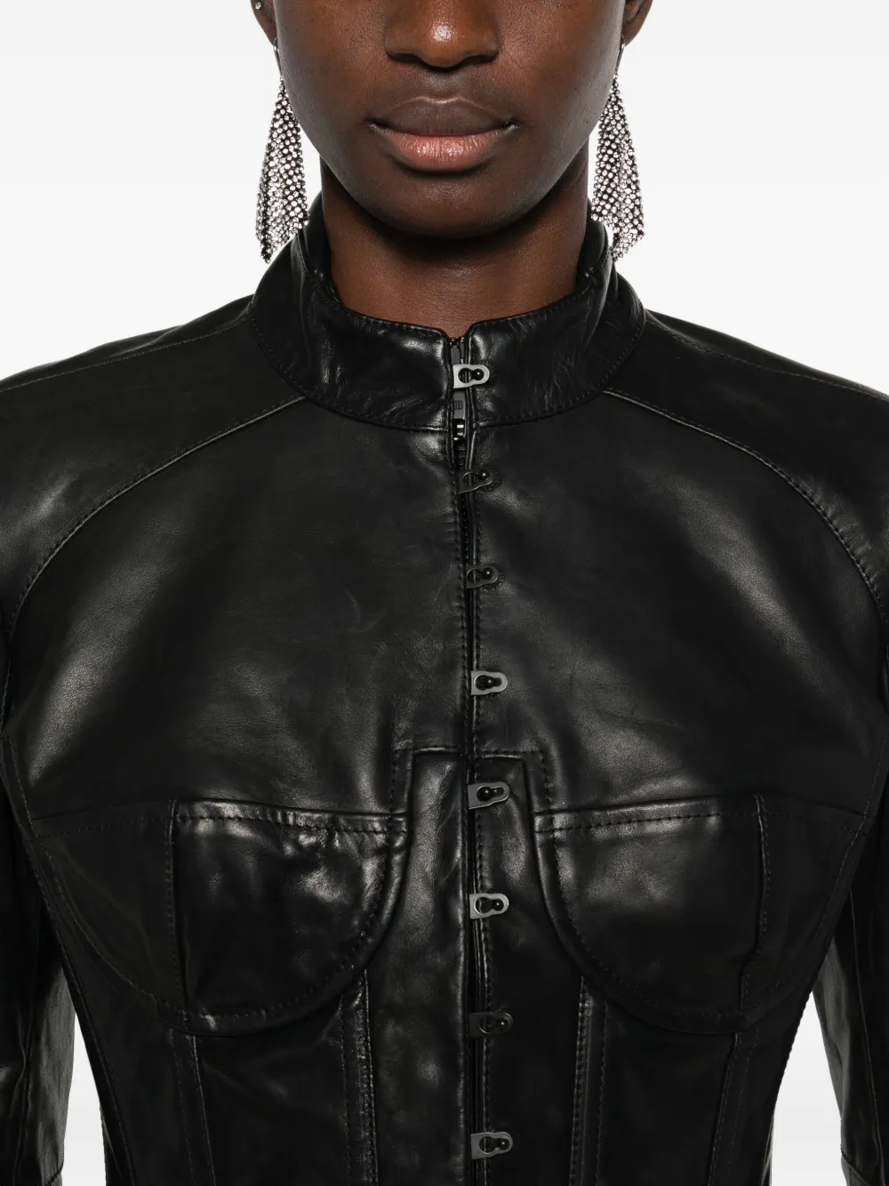 Balenciaga Jack met korset stijl en veters Zwart