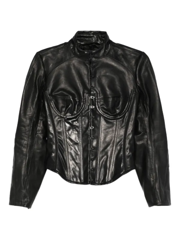 Balenciaga Corset-style Lace-up Jacket in Black