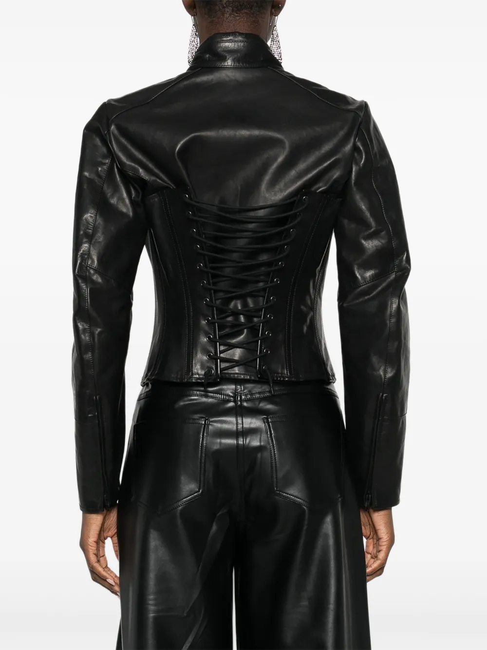 Balenciaga Jack met korset stijl en veters Zwart