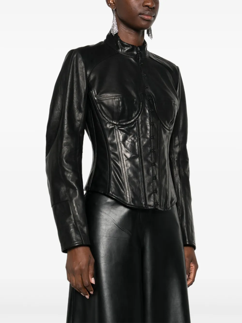 Balenciaga Jack met korset stijl en veters Zwart