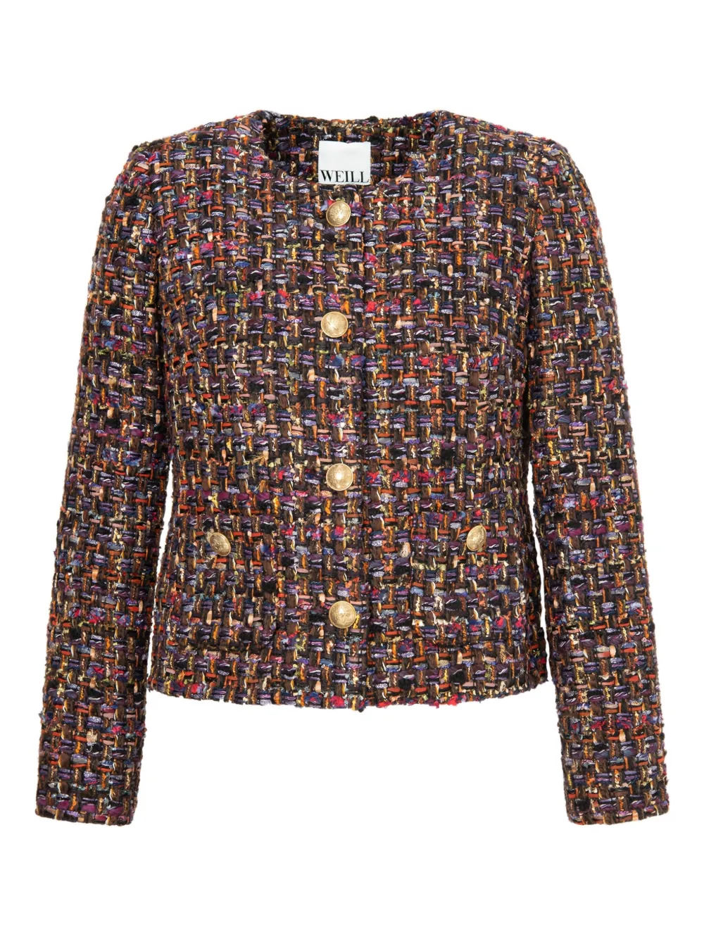 WEILL PARIS tweed button jacket | Red | Image 1