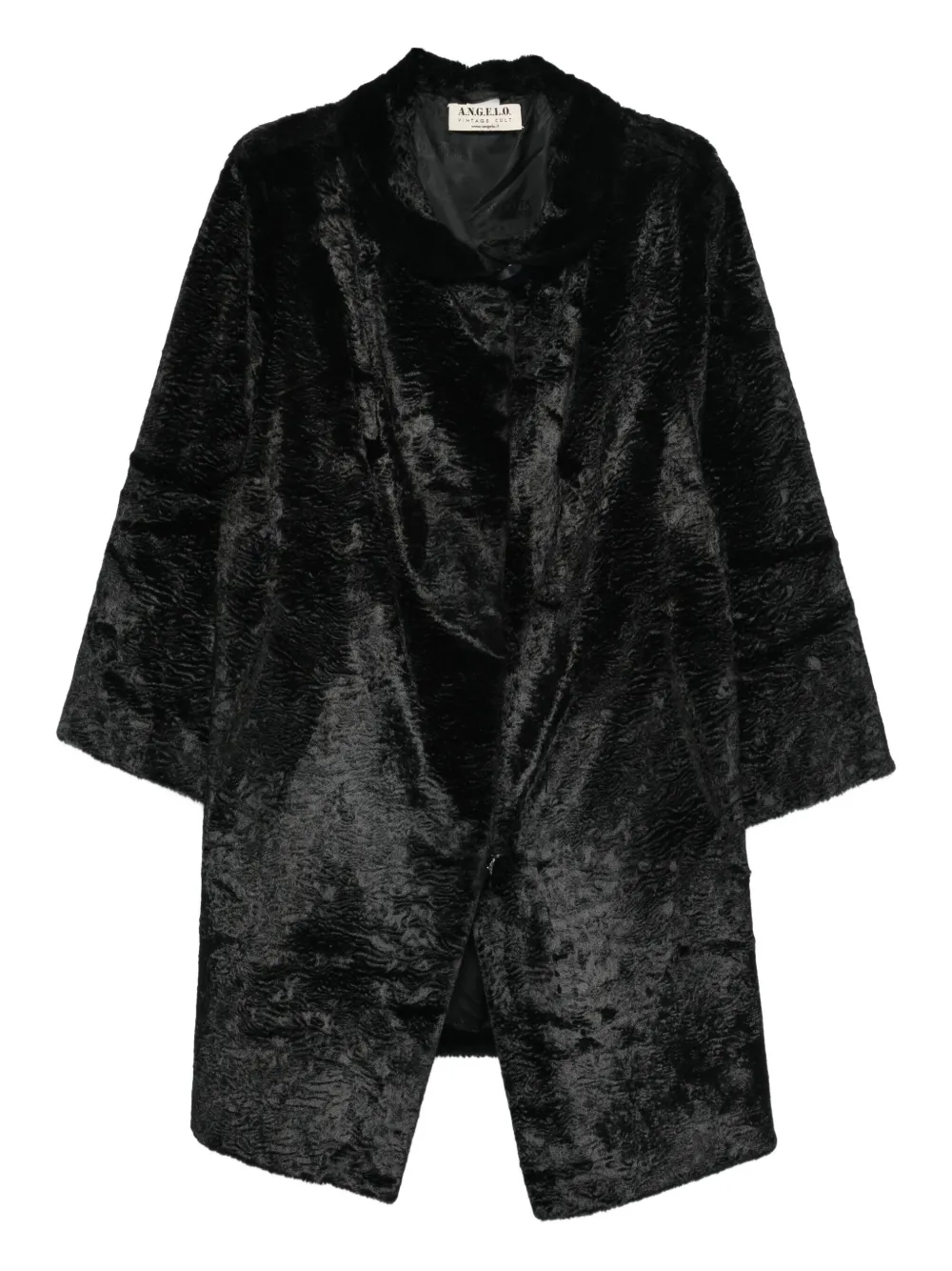 Pre-owned A.n.g.e.l.o. Vintage Cult 1980s Collared Coat In Black
