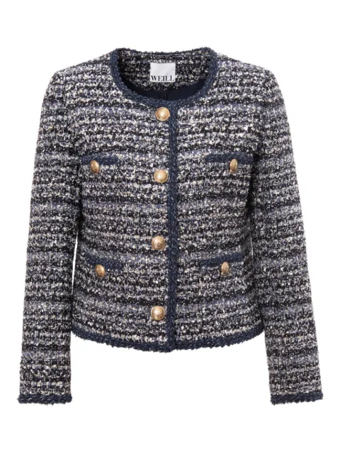 WEILL PARIS denim-style tweed jacket