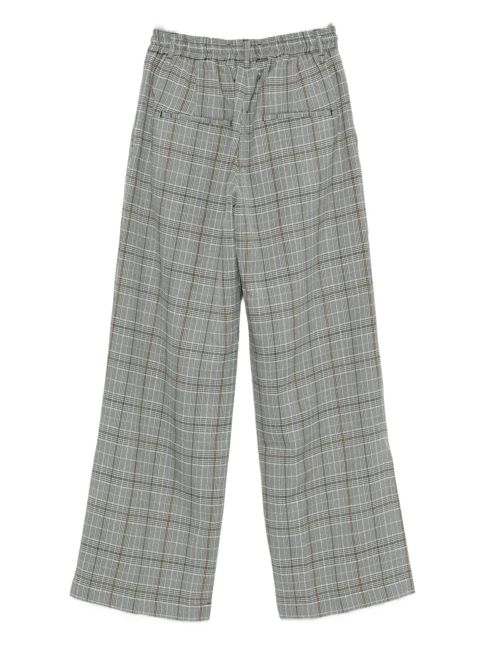 Song For The Mute checked drawstring-waist pants - Grijs