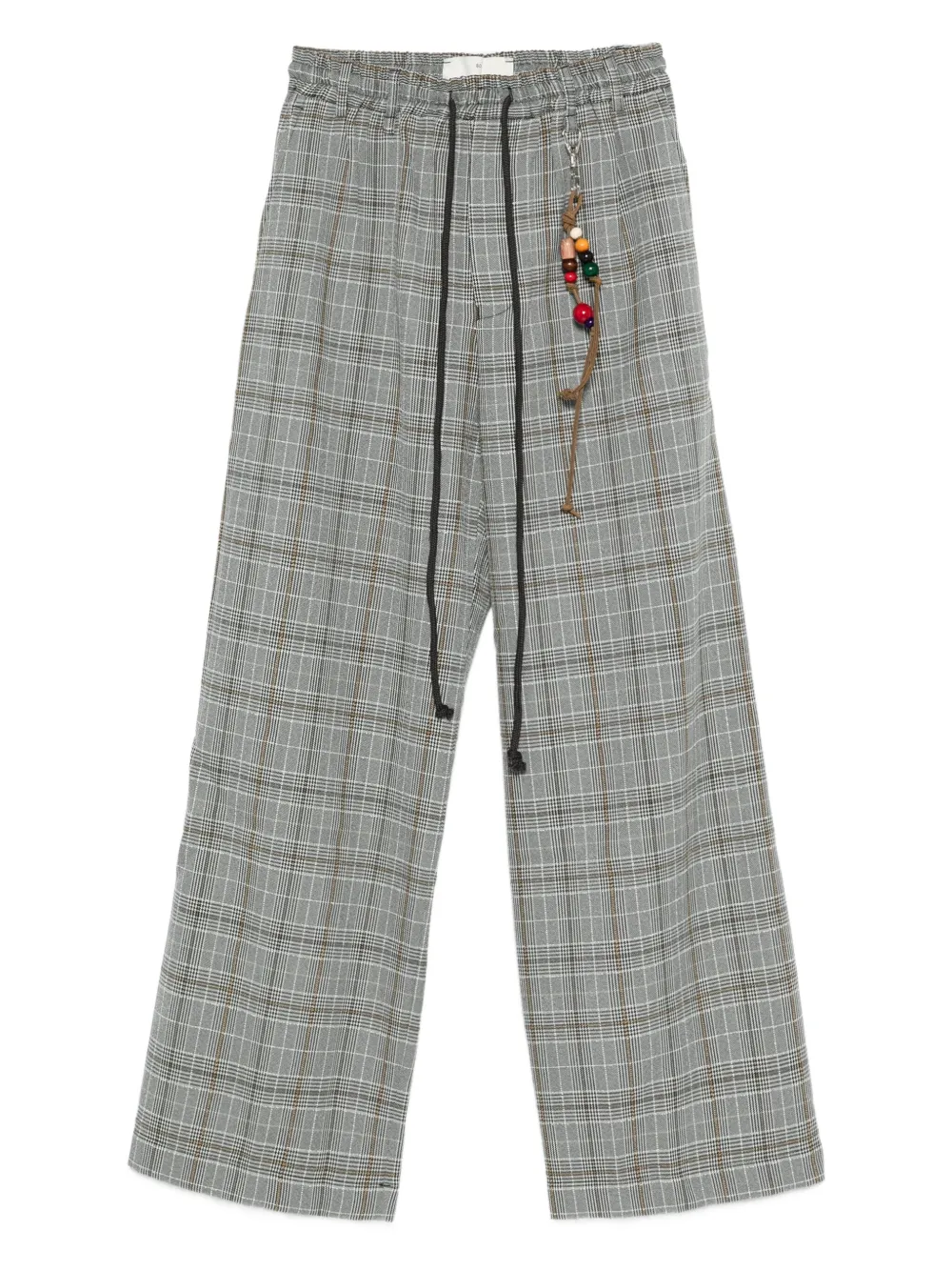 Song For The Mute checked drawstring-waist pants | Grey | Image 1