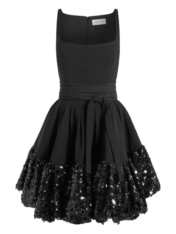 sequin belted mini dress Apricot Sequin Belted Mini Dress with Crew Neck and Long Cap Sleeves for Women Sizes S to XL from Dhgate Urban Sexy Dresses