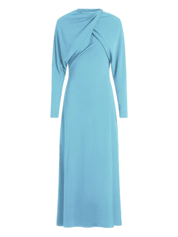 16 arlington blue dress MINELLI MIDI DRESS IN BABY BLUE CREPE, 12 - 16Arlington