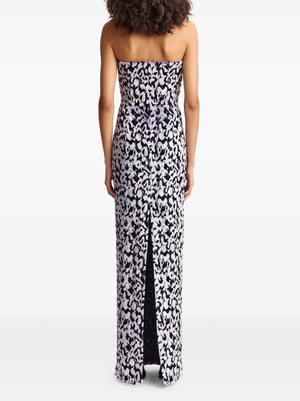 16arlington Minelli Devore Strapless Midi Dress In Multi