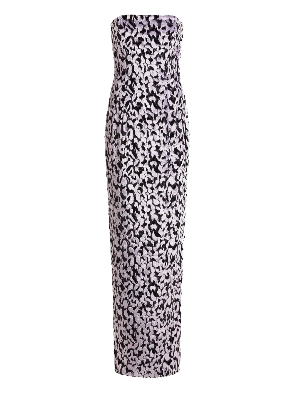 16arlington Minelli Devore Strapless Midi Dress In Multi