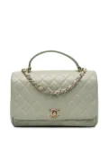 CHANEL Pre-Owned 2018 Small Quilted Lambskin Citizen Chic Flap satchel - Green