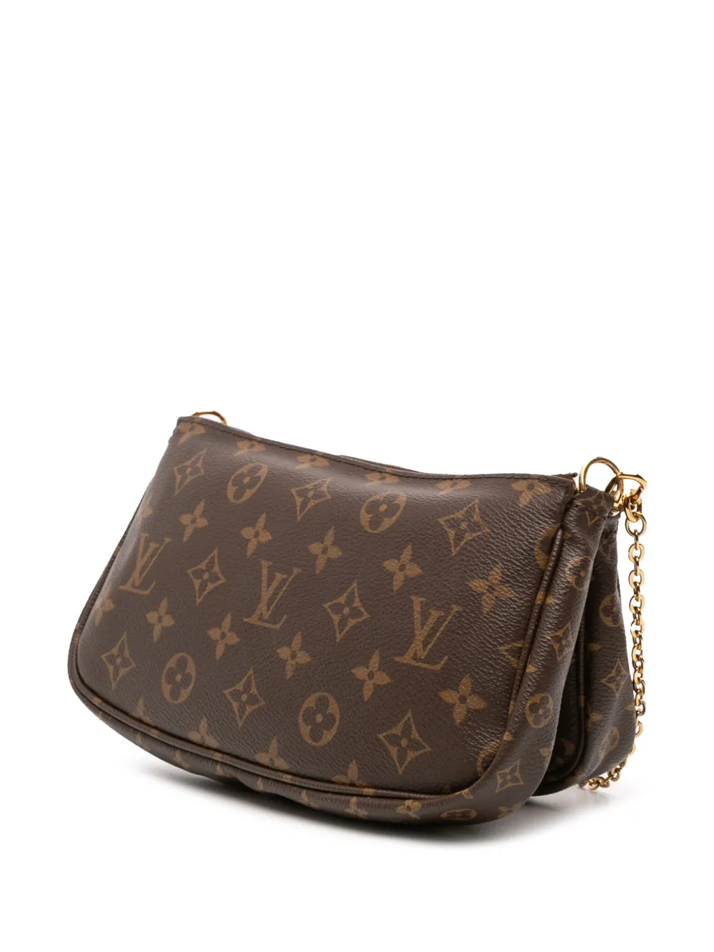 Pre-owned Louis Vuitton 2020 Monogram Multi Pochette Accessoires Satchel In Brown