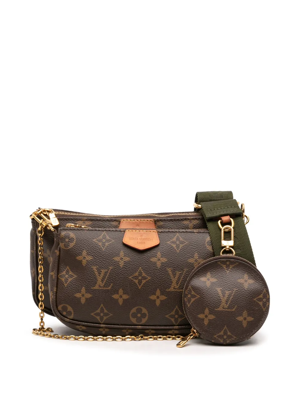 Pre-owned Louis Vuitton 2020 Monogram Multi Pochette Accessoires Satchel In Brown