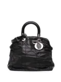 Christian Dior Pre-Owned 2010 Large Lambskin Cannage Polochon Granville satchel - Black