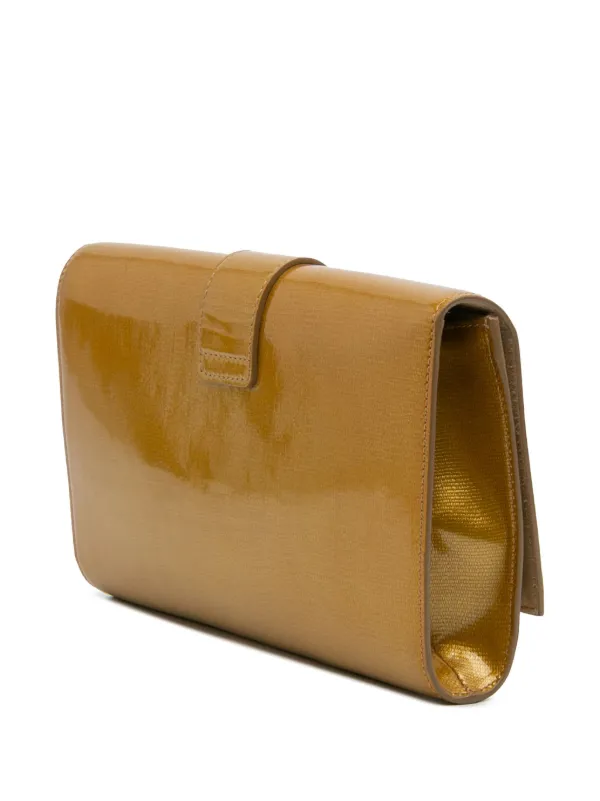 Saint Laurent Pre-Owned 2000-2012 Patent Chyc Ligne Clutch Bag