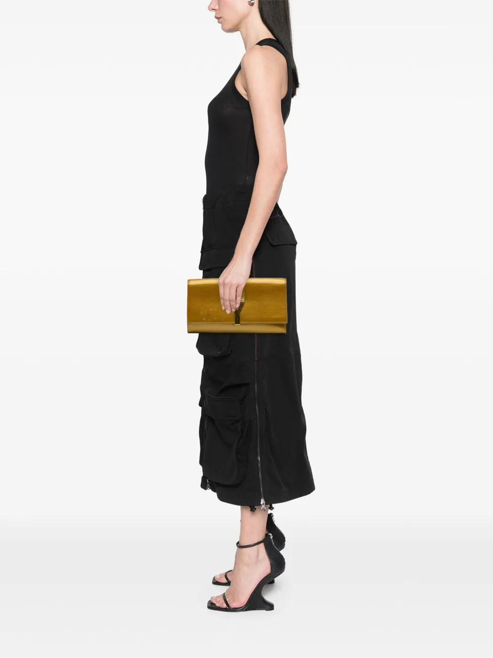 Saint Laurent Pre-Owned 2000-2012 Patent Chyc Ligne clutch bag | Pre-Owned | Image 2