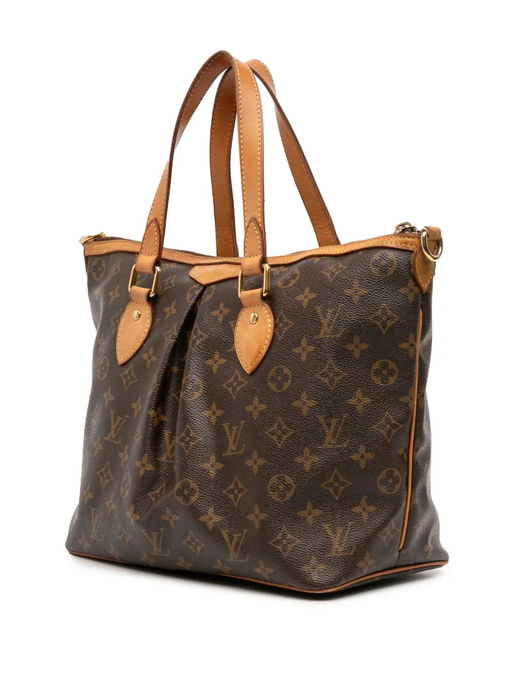Pre-owned Louis Vuitton 2012 Monogram Palermo Pm Satchel In Brown