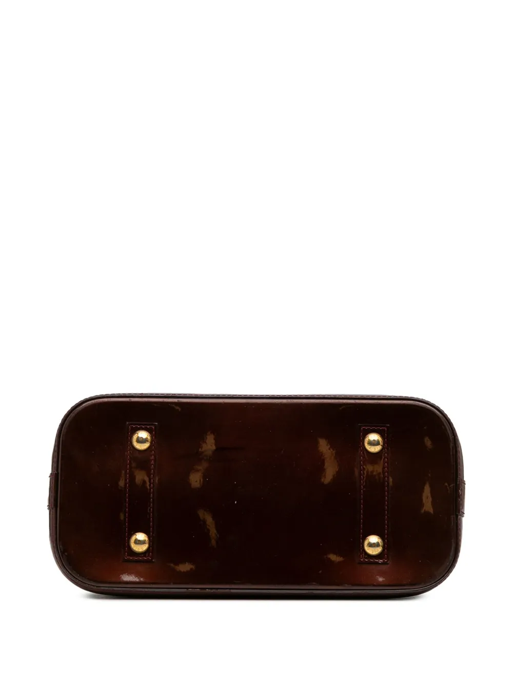 Pre-owned Louis Vuitton 2012 Monogram Vernis Alma Pm Handbag In Red