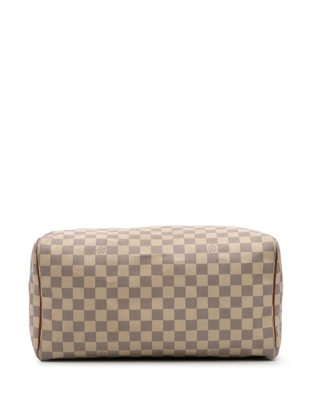 Pre-owned Louis Vuitton 2011 Damier Azur Speedy 35 Boston Bag In White