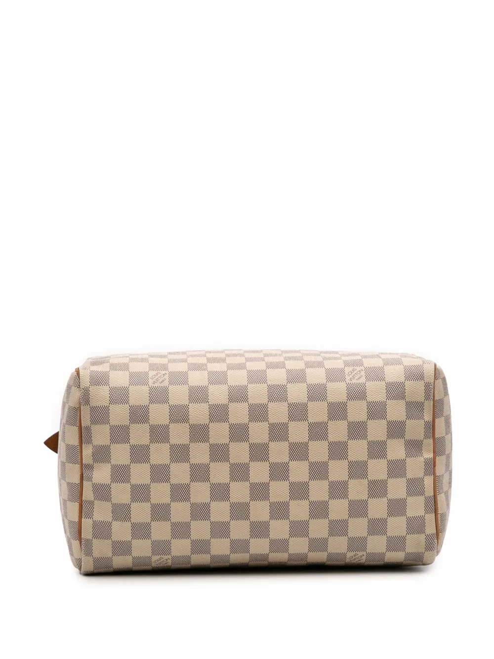 Pre-owned Louis Vuitton 2011 Damier Azur Speedy 30 Boston Bag In White