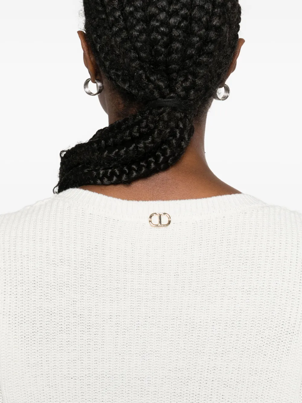 TWINSET Opengebreide trui Wit