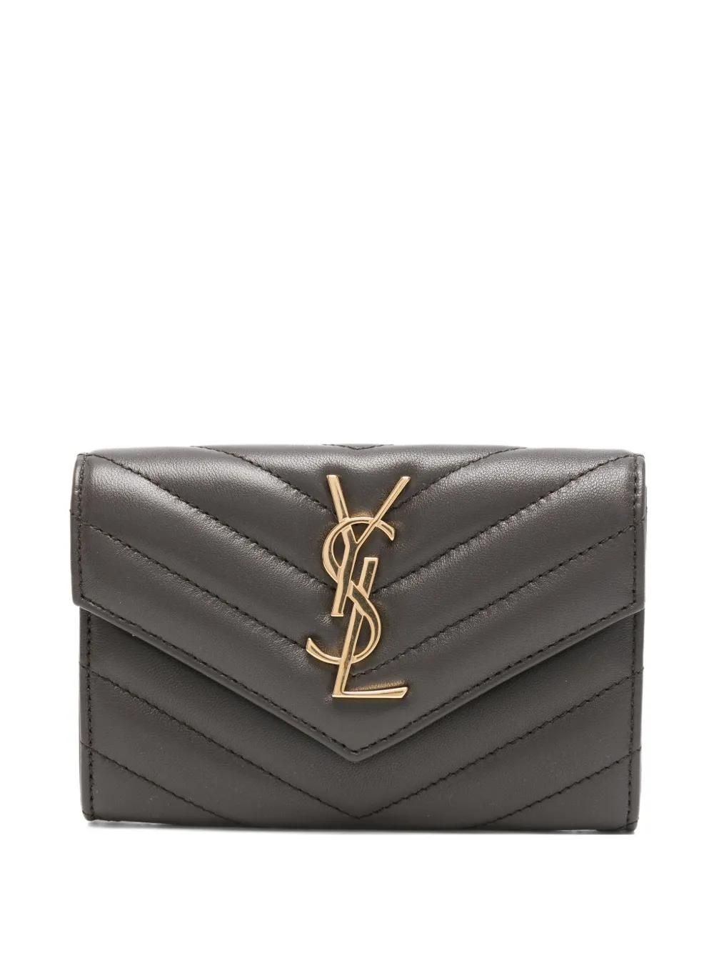 Saint Laurent logo-plaque wallet | Brown | Image 1