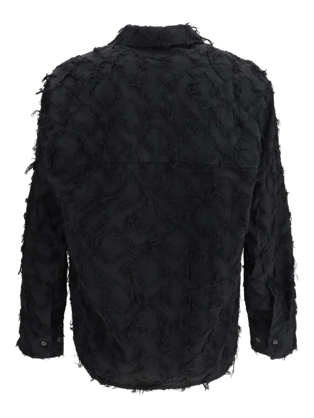 Séfr Wes fringed shirt - Zwart