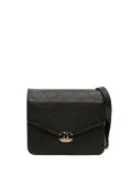 CHANEL Pre-Owned 2018 Paris-Cuba Square Quilted Caviar Thread Around Wallet On Chain crossbody bag - Black
