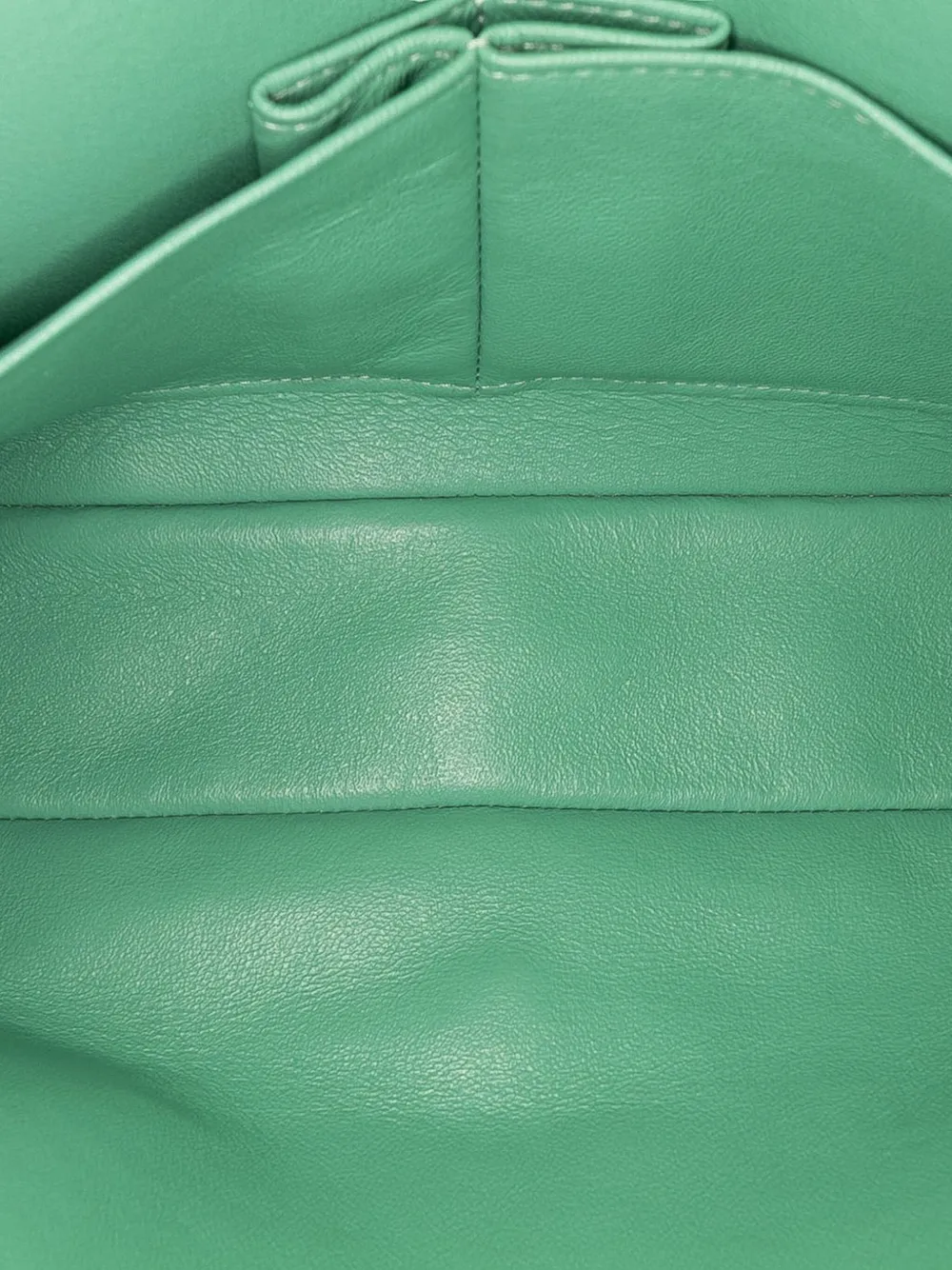Pre-owned Chanel 2019 Medium Classic Quilted Tweed Braided Double Flap Shoulder Bag In Green
