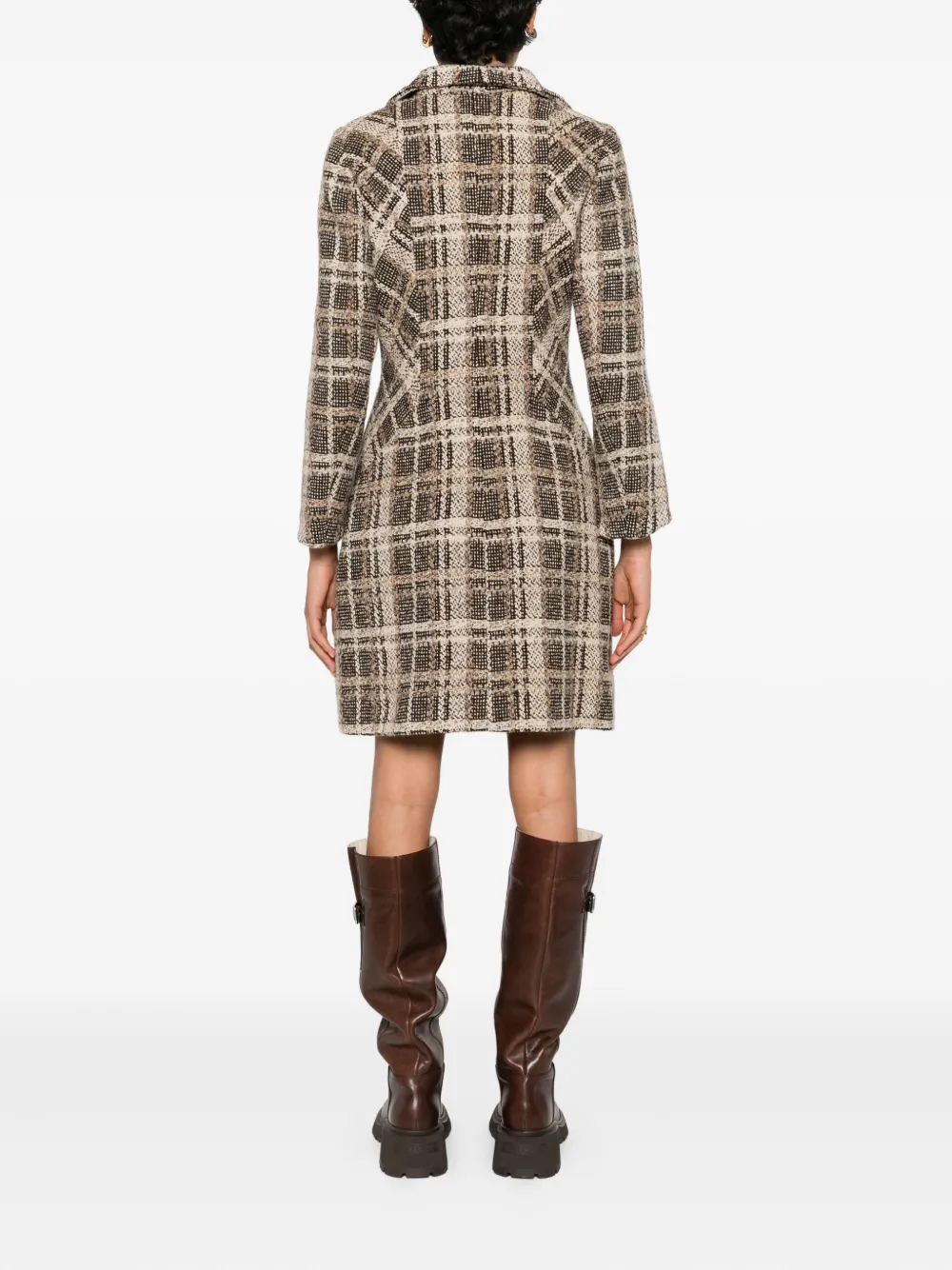 A.N.G.E.L.O. Vintage Cult 1970s Checked Coat | Brown | FARFETCH UZ