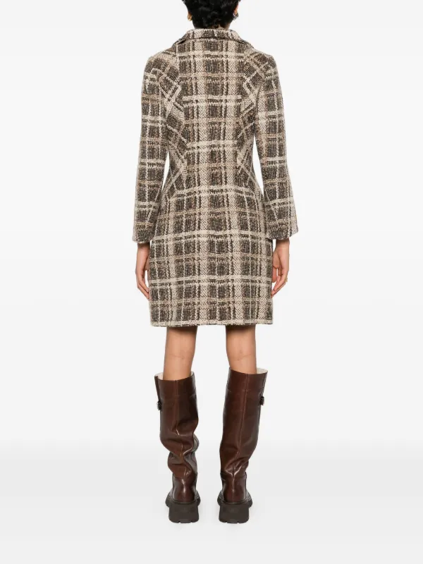 A.N.G.E.L.O. Vintage Cult 1970s Checked Coat | Brown | FARFETCH UZ